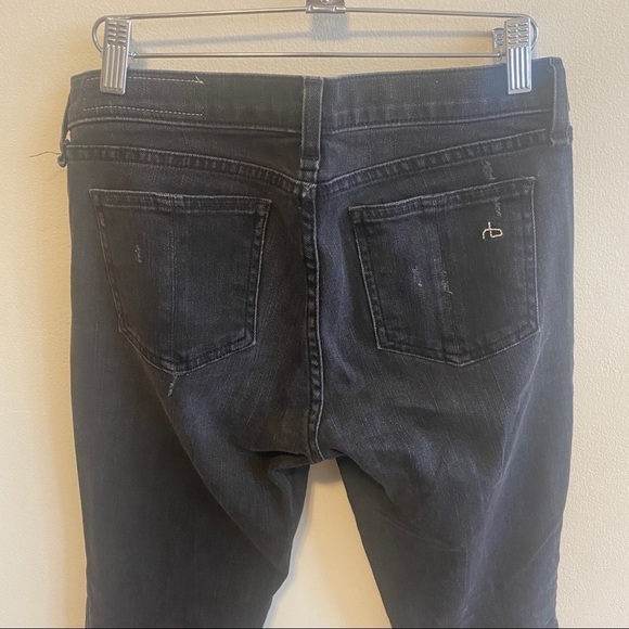 COPY - RAG & BONE Black Distressed Denim Jeans Sz 27 - Picture 7 of 9